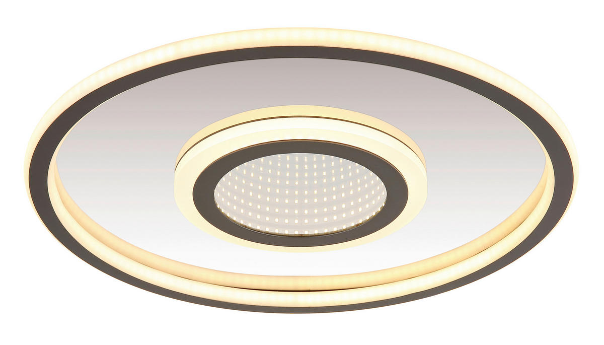 LED-DECKENLEUCHTE  43,2/5 cm    - Weiss/Grau, Konventionell, Kunststoff/Metall (43,2/5cm) - Globo
