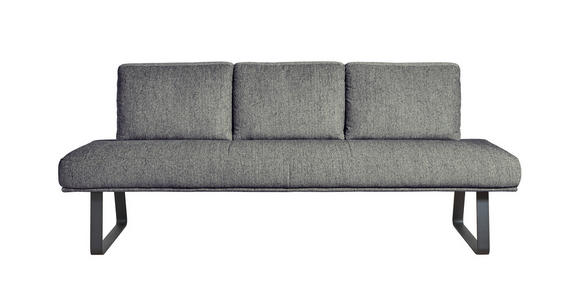 SITZBANK 209/92/78 cm in Beige - Beige/Schwarz, Design, Textil/Metall (209/92/78cm) - Dieter Knoll