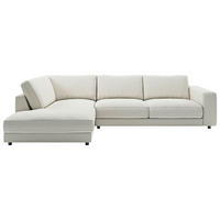 ECKSOFA 979 in Cord Hellgrau  224/325 cm  - Hellgrau/Schwarz, Design, Kunststoff/Textil (224/325cm) - Pure Home Lifestyle