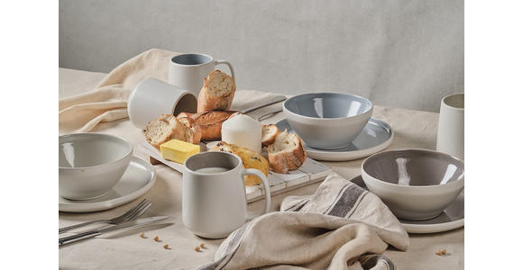 FRÜHSTÜCKSSERVICE Taupe 6-teilig 2 Personen  - Taupe, Design, Keramik - Novel