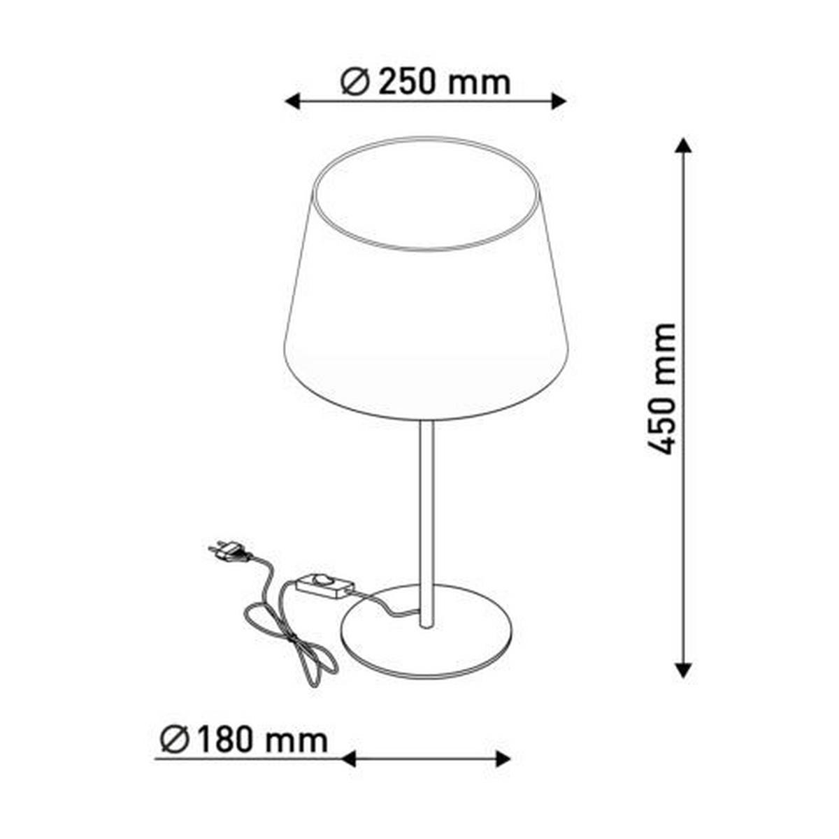 NACHTTISCHLEUCHTE   - Beige, Basics, Kunststoff/Textil (45cm) - Näve