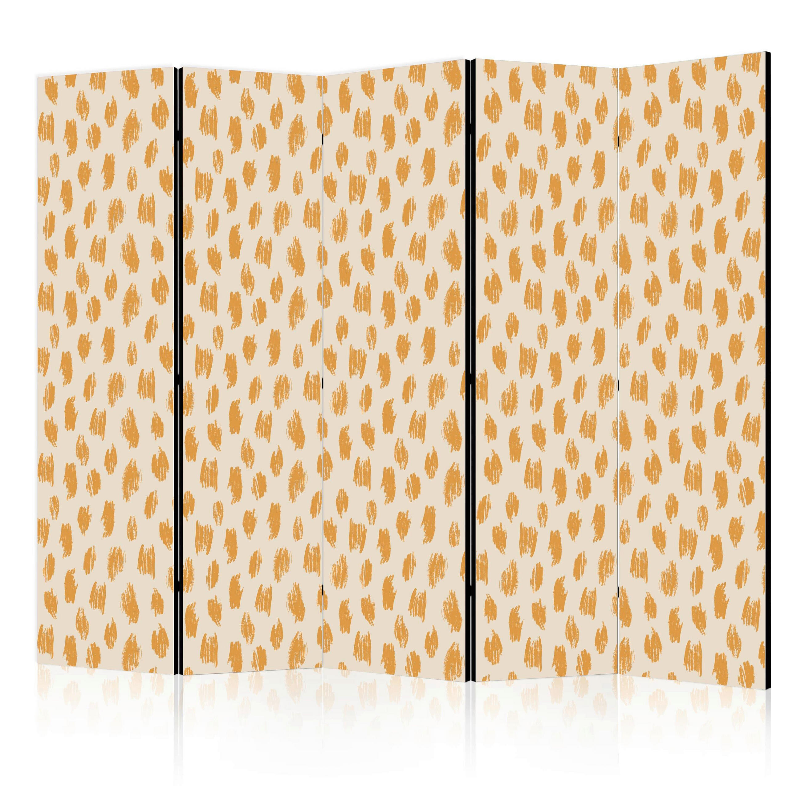 artgeist Paravent Orange, Beige 225x172x3 cm