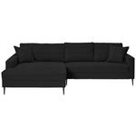 ECKSOFA - Schwarz, KONVENTIONELL, Textil/Metall (173/276cm) - Carryhome