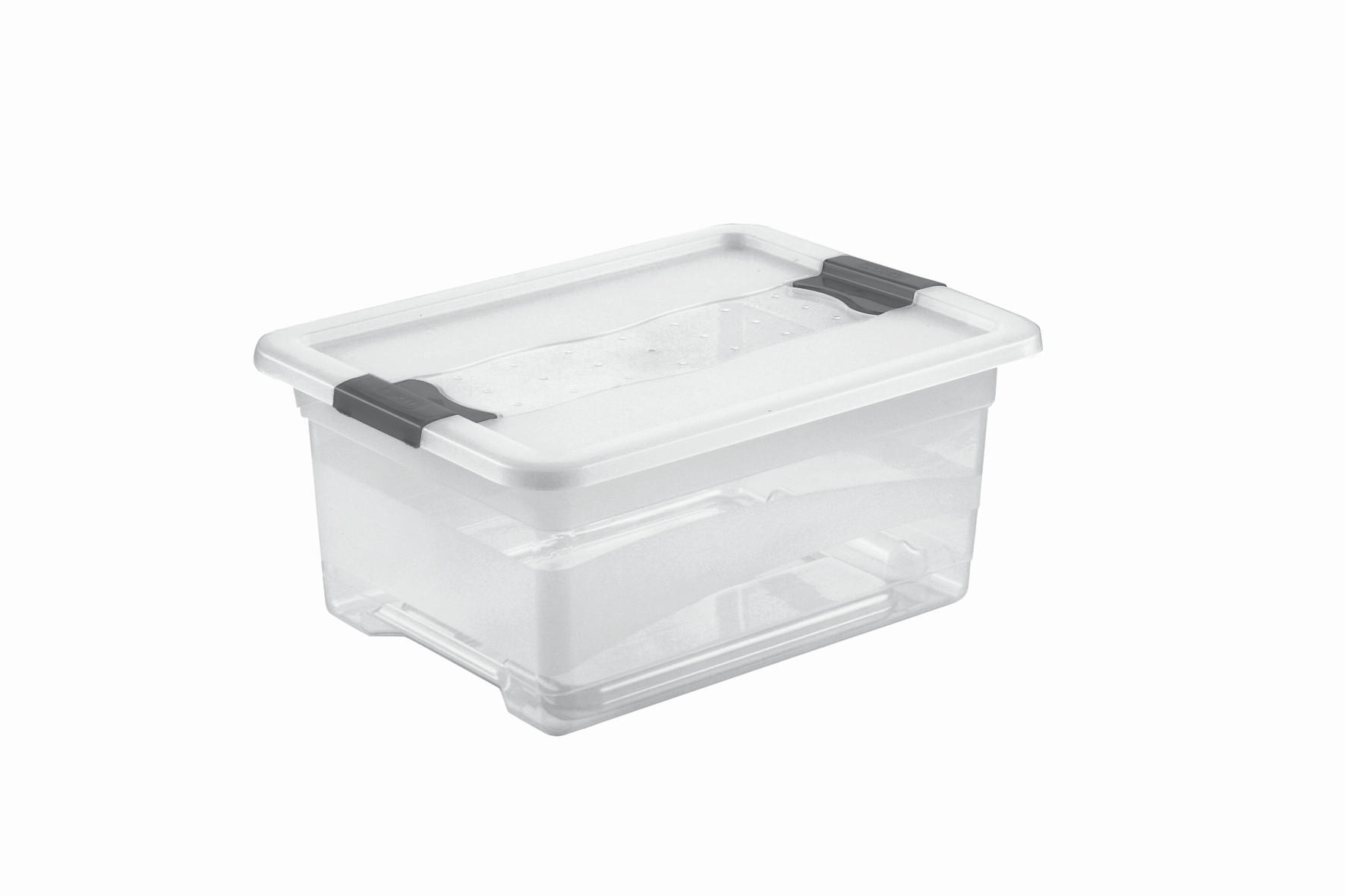 ŠKATLA S POKROVOM   39,5/29,5/17,5 cm     - prosojno, Basics, umetna masa (39,5/29,5/17,5cm)