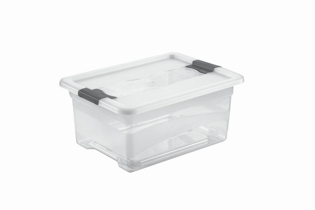 ŠKATLA S POKROVOM   39,5/29,5/17,5 cm     - prosojno, Basics, umetna masa (39,5/29,5/17,5cm)