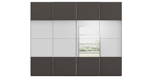 SCHWEBETÜRENSCHRANK  in Graphitfarben  - Chromfarben/Graphitfarben, Design, Holzwerkstoff/Metall (271/223/68cm) - Novel