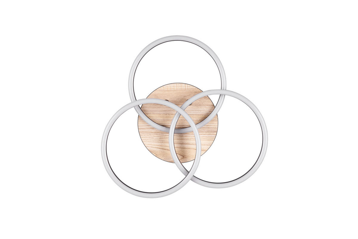LED-DECKENLEUCHTE Circle 44/9,5 cm   - Braun, MODERN, Kunststoff (44/9,5cm)