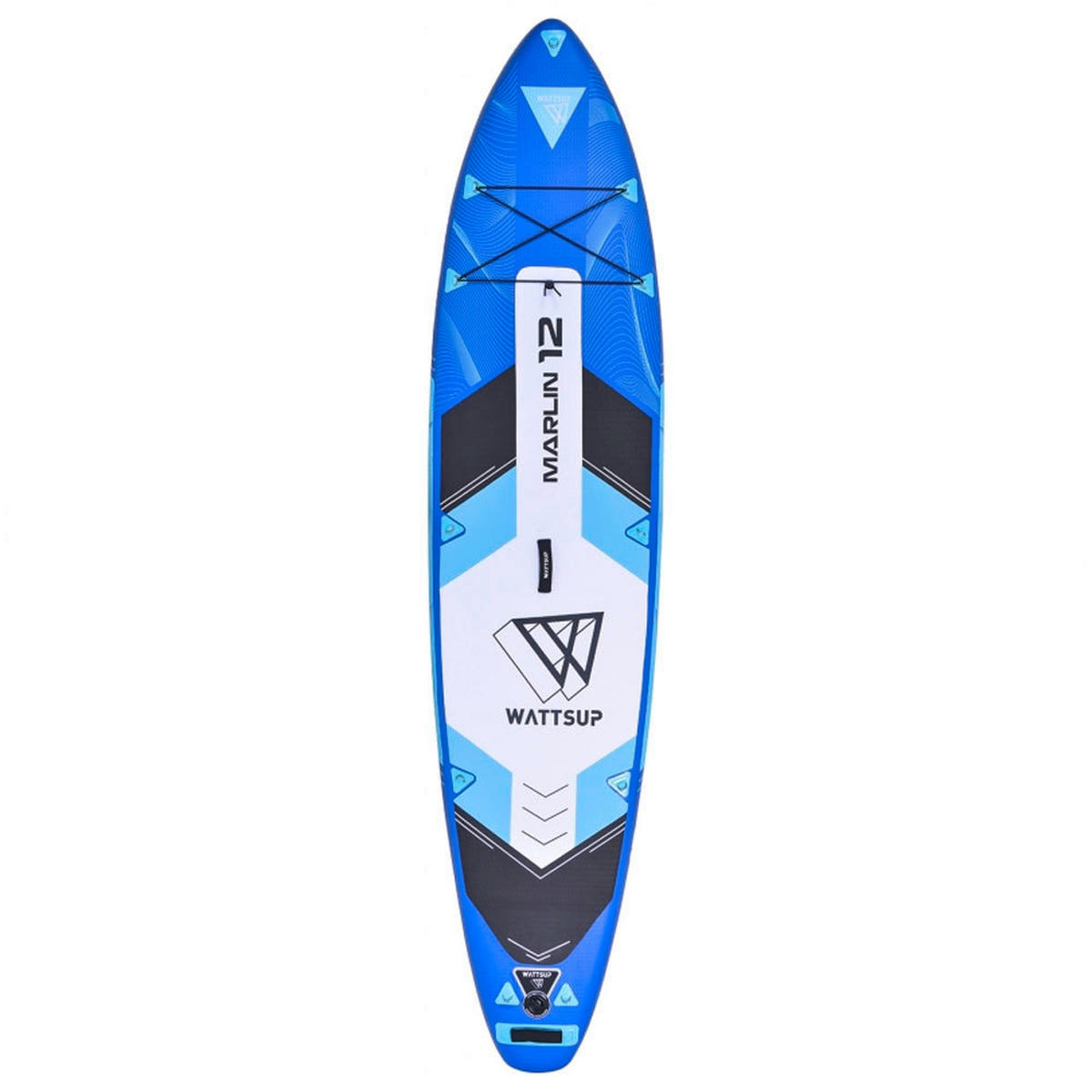 STAND-UP PADDLE BOARD WATTSUP MARLIN 12  - Blau/Schwarz, Basics, Kunststoff (365/15/81cm)
