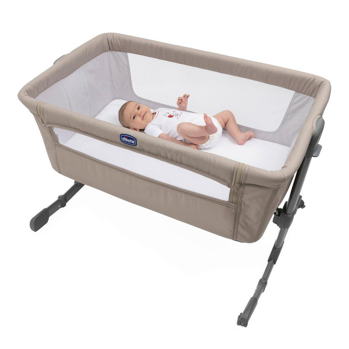 BEISTELLBETT NEXT2ME ESSENTIAL  - Beige, Basics, Textil/Metall (98/65/80/70,5cm) - Chicco