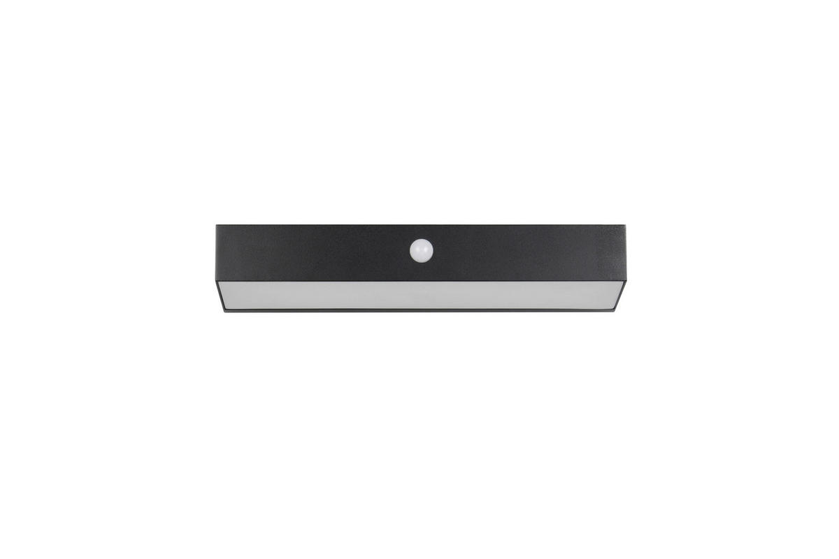 VÄGGLAMPA FÖR UTOMHUS - svart, Klassisk, plast (30,5/6/9,5cm)