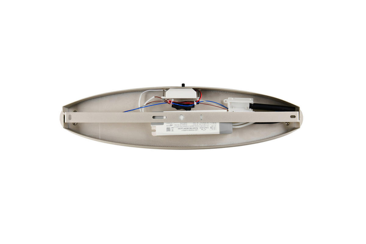 LED-DECKENLEUCHTE Arlington  - Nickelfarben, Design, Metall (80/22/60cm)