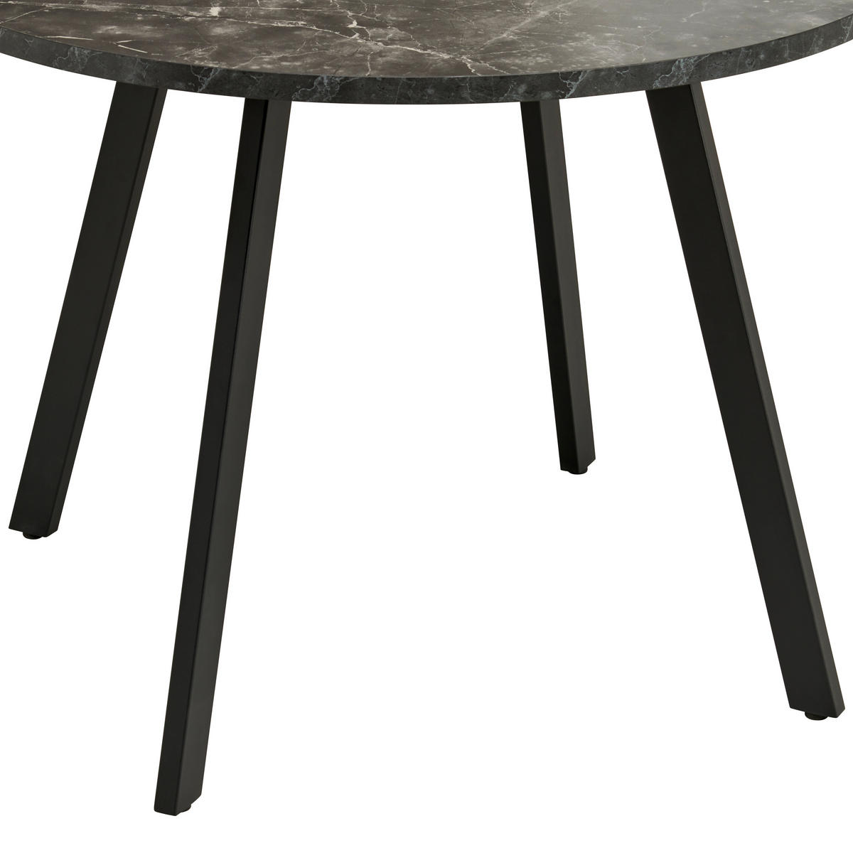 ESSTISCH in Metall, Holzwerkstoff  - Schwarz, KONVENTIONELL, Holzwerkstoff/Metall (100/76/100cm) - B&B Italia