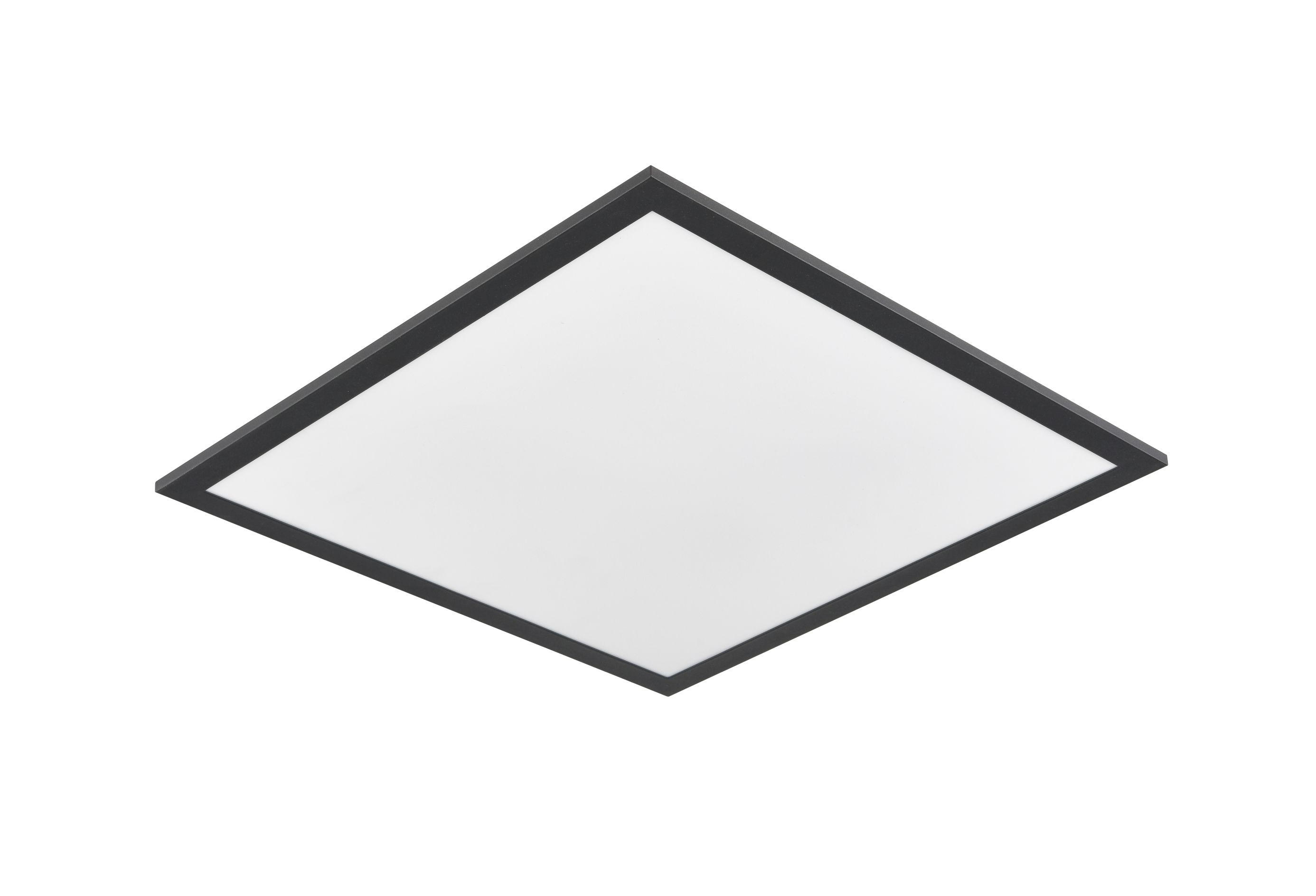 LED PANEL, 45/45/4,5 cm - čierna/biela, Design, kov/plast (45/45/4,5cm) - Novel