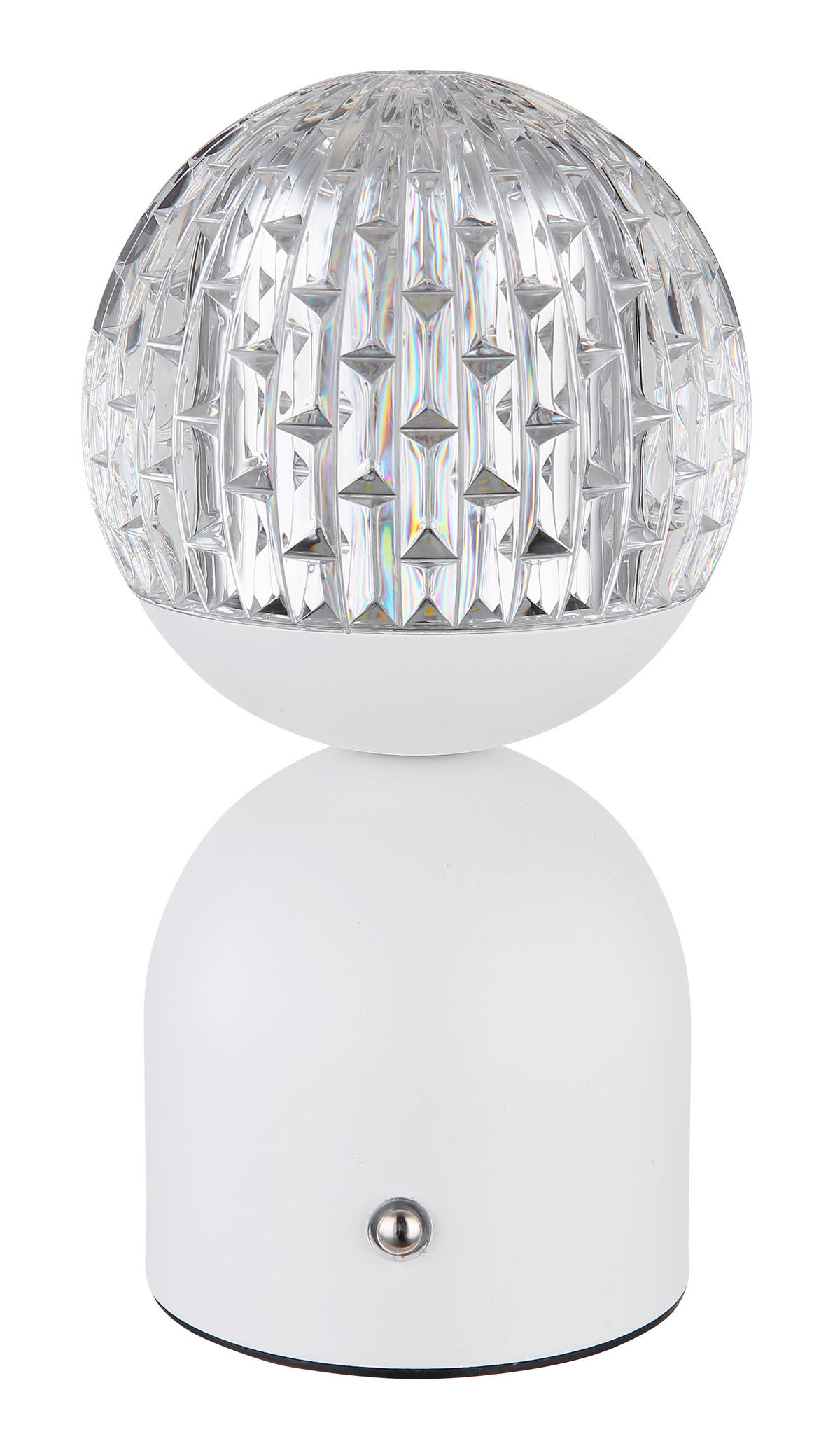 AKKU-TISCHLEUCHTE 10,5/20 cm   - Klar/Weiß, Basics, Kunststoff/Metall (10,5/20cm) - Globo