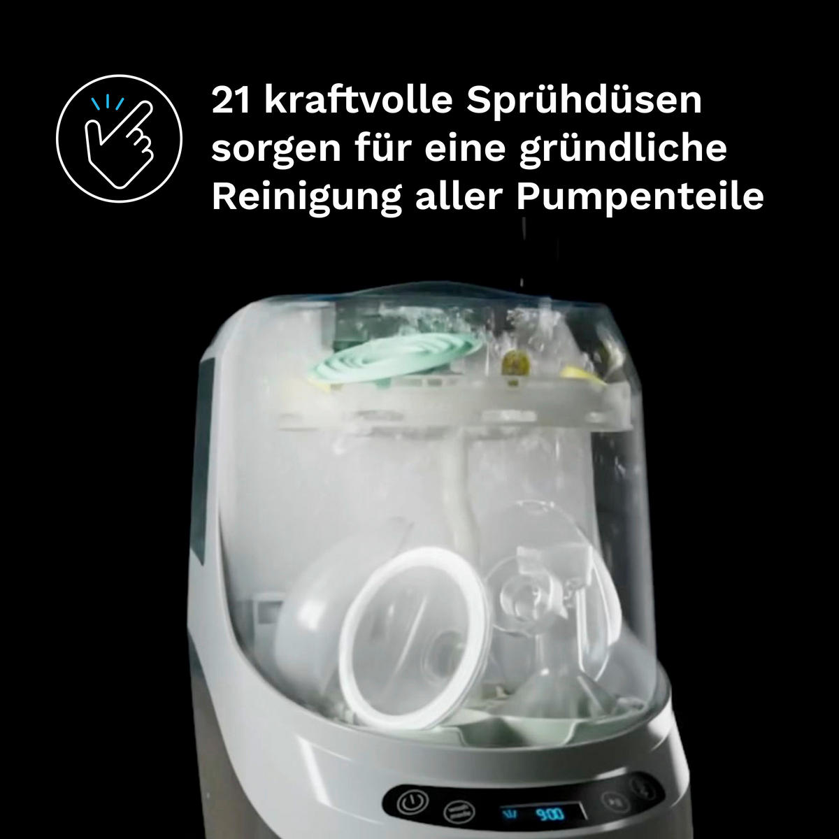 DAMPFSTERILISATOR BWP Einsatz für  Milchpumpen-Teile  - Grau, Basics, Kunststoff (8/20/20cm) - Baby Brezza