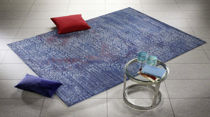 WEBTEPPICH  90/160 cm  Blau   - Blau, Basics, Textil (90/160cm) - Novel