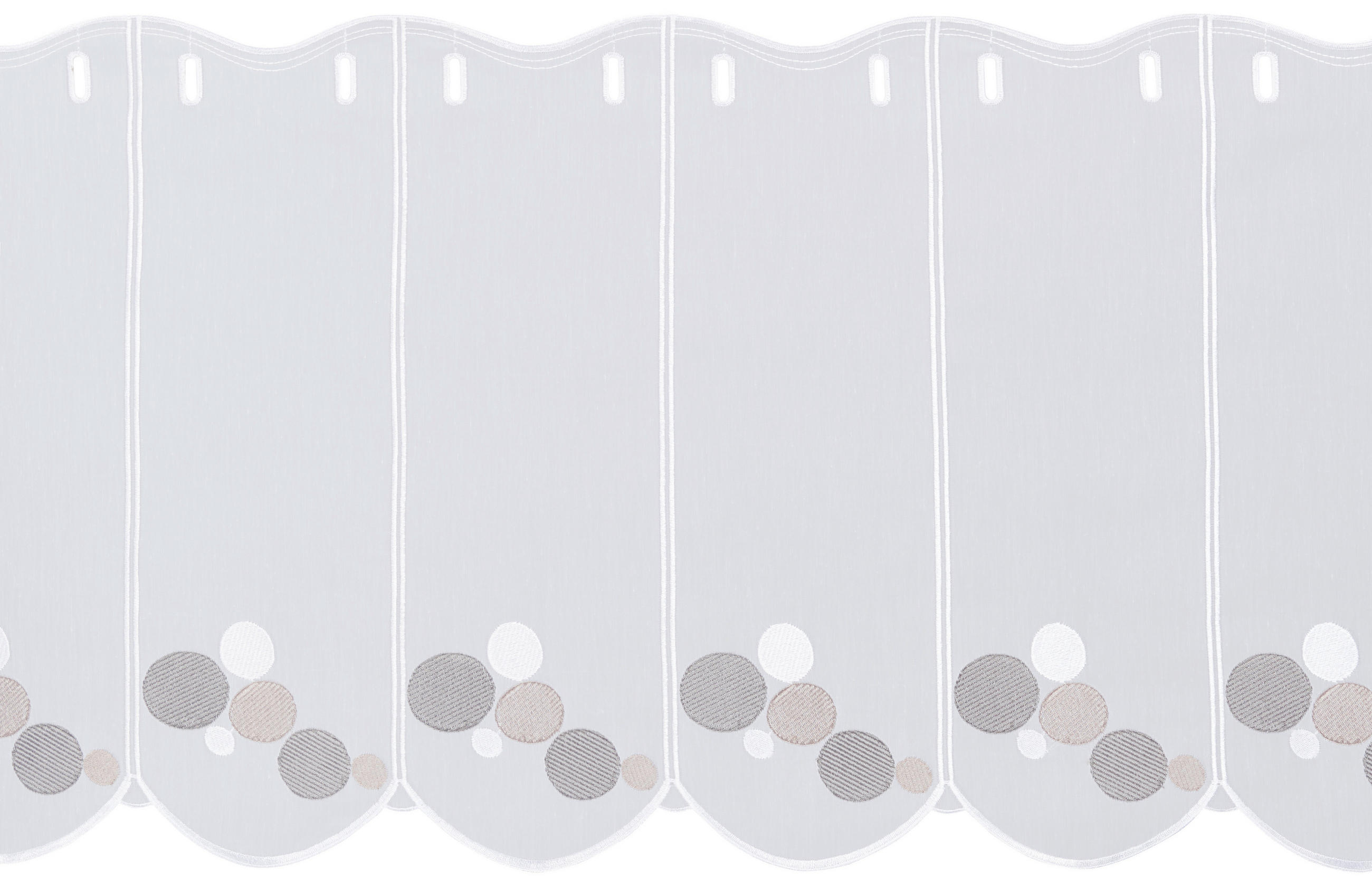 PERDEA SCURTĂ 50 cm  - maro/alb, Design, textil (50cm) - Esposa