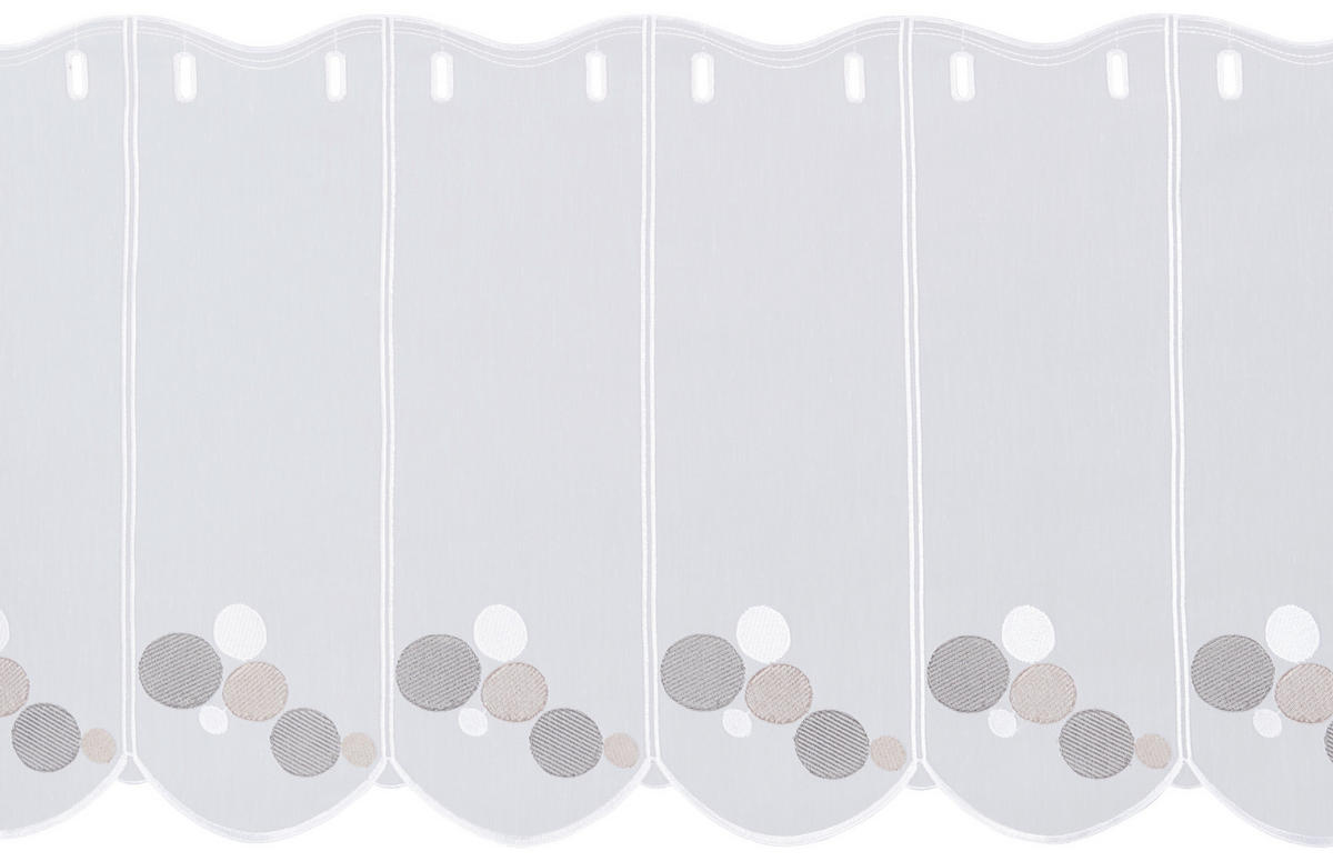 PERDEA SCURTĂ 50 cm  - maro/alb, Design, textil (50cm) - Esposa
