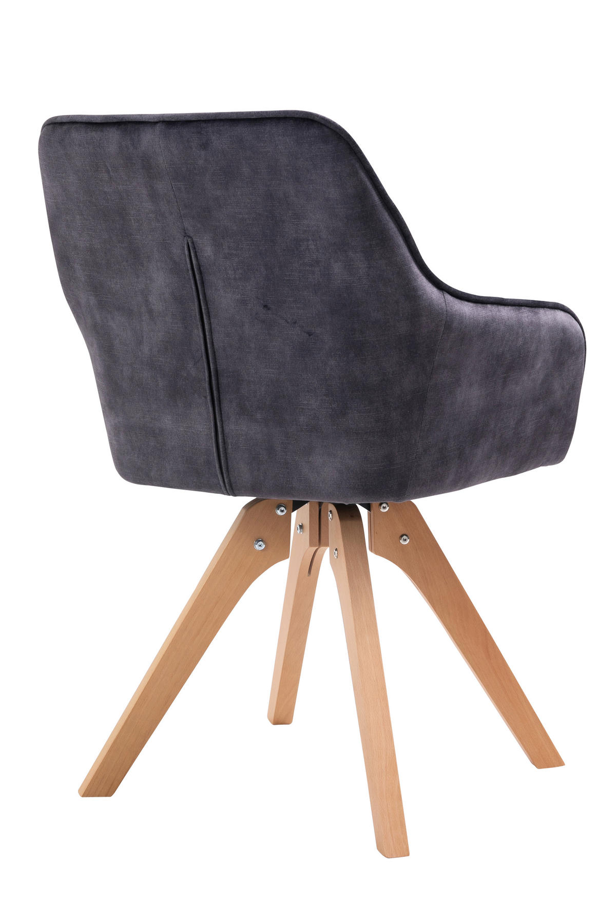 ARMLEHNSTUHL  in Samt  - Eichefarben/Schwarz, MODERN, Holz/Textil (59/85/61cm) - Livetastic