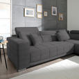 ECKSOFA in Mikrofaser Grau  - Chromfarben/Grau, Design, Textil/Metall (301/207cm) - Xora