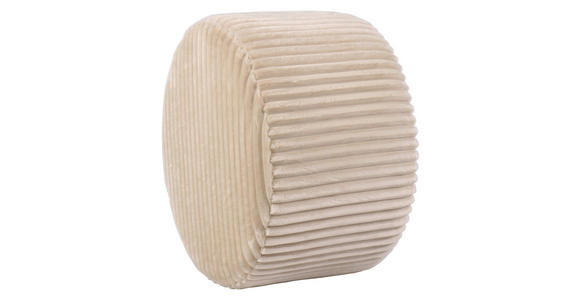 HOCKER Cord Creme  - Creme, Design, Textil (59/36/59cm) - Xora