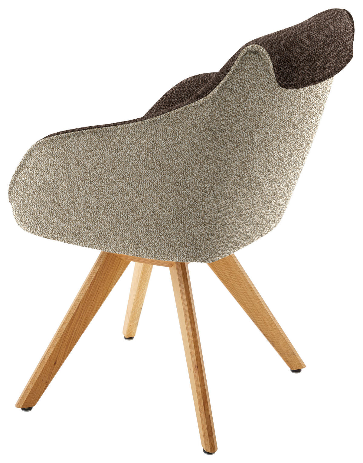 ARMLEHNSTUHL  in Flachgewebe  - Eichefarben/Beige, Design, Holz/Textil (60/84/68cm) - Koinor