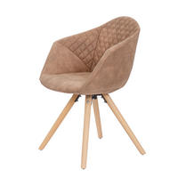 STUHL-SET 2 Stück  in Lederlook  - Braun, LIFESTYLE, Holz/Textil (59/82/55cm) - Kayoom