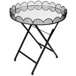BEISTELLTISCH in Metall, Glas  - Schwarz, Trend, Glas/Metall (48/55cm) - Ambia Home