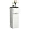 HIGHBOARD  in 30/95/30 cm  - Weiss/Silberfarben, Modern, Holzwerkstoff/Kunststoff (30/95/30cm) - MID.YOU