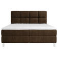 BOXBETT 180/200 cm  in Dunkelbraun  - Chromfarben/Dunkelbraun, Design, Holz/Holzwerkstoff (180/200cm) - Esposa