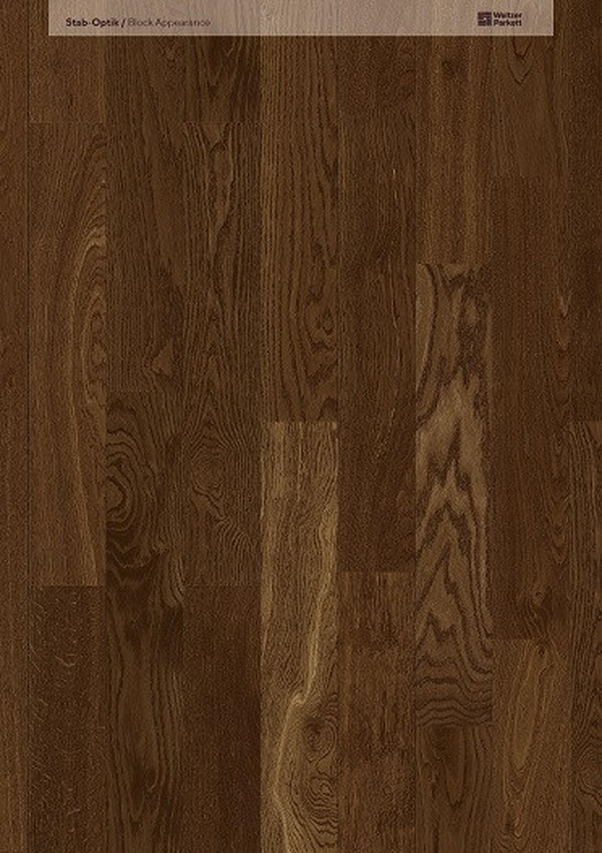 FISCHGRÄT Eiche geräuchert L Stab 750  per  m² - Eichefarben, Design, Holz (75/12,5/0,93cm) - Weitzer Parkett