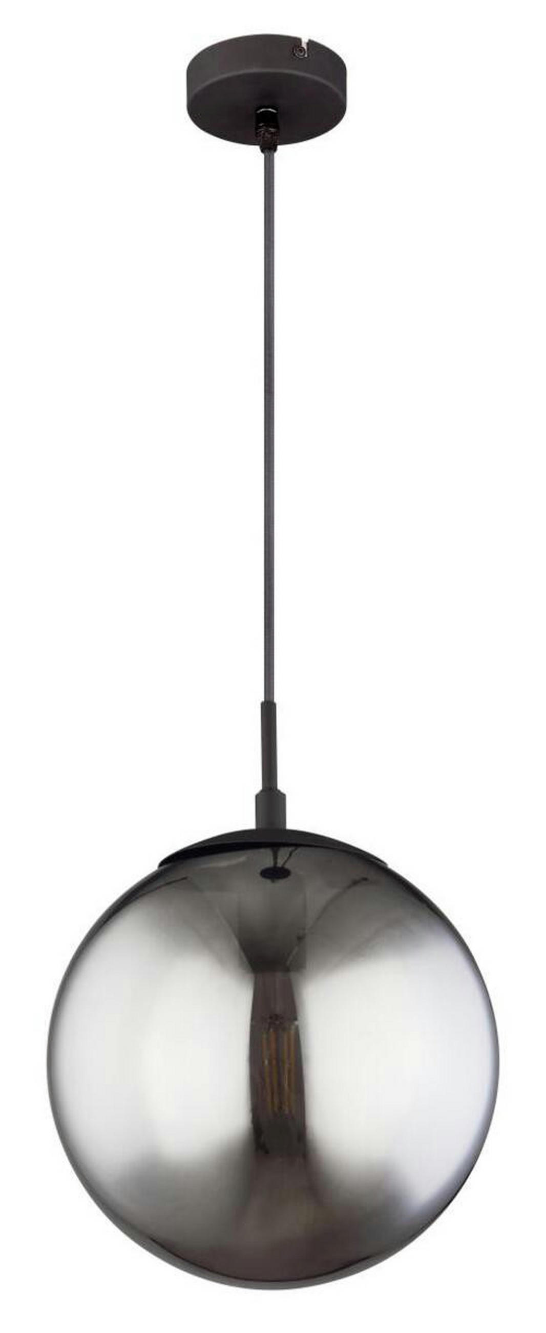 HÄNGELEUCHTE 25/120 cm    - Schwarz, Design, Glas/Metall (25/120cm) - Globo