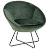 SESSEL in Velours Dunkelgrün  - Dunkelgrün/Schwarz, Trend, Textil/Metall (82,0/79,0/72,5cm) - Livetastic