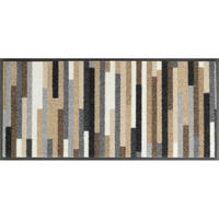 DVEŘNÍ ROHOŽKA, 35/75 cm, béžová, hnědá, modrošedá - modrošedá/hnědá, Konvenční, textil/plast (35/75cm) - Esposa