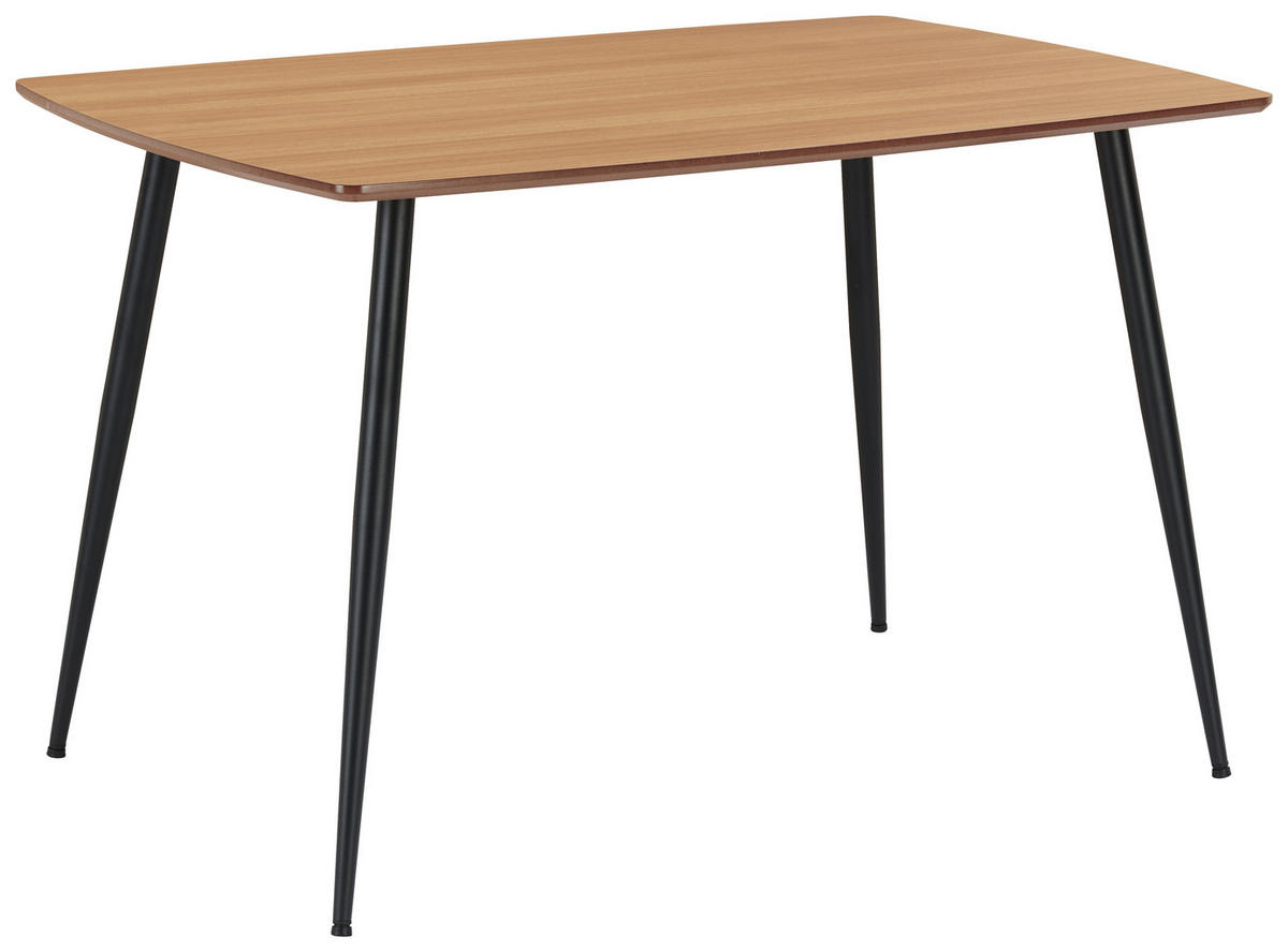 JÍDELNÍ STŮL, barvy akácie, 110/75/70 cm - černá/barvy akácie, Moderní, kov/kompozitní dřevo (110/75/70cm) - MID.YOU
