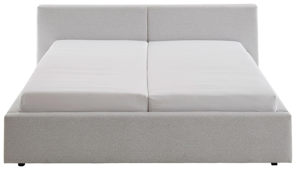 POLSTERBETT 160/200 cm  in Hellgrau  - Hellgrau, Basics, Holz/Textil (160/200cm) - Boxxx