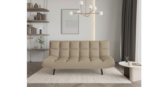SCHLAFSOFA  in Mikrofaser Beige  - Beige/Schwarz, KONVENTIONELL, Holz/Textil (197/85/92cm) - Carryhome
