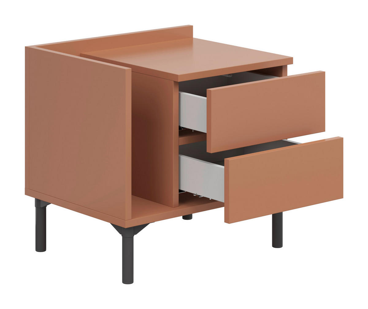 NACHTKÄSTCHEN 50/48/38 cm  in Sahara  - Graphitfarben/Sahara, Design, Holzwerkstoff/Kunststoff (50/48/38cm) - Lomoco