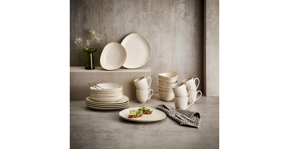 KOMBISERVICE AQUA SABBIA 24-teilig  - Beige, Trend, Keramik - Novel