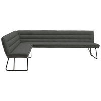 ECKBANK 174/264 cm  in Grau, Schwarz  - Schwarz/Grau, Design, Textil/Metall (174/264cm) - Dieter Knoll