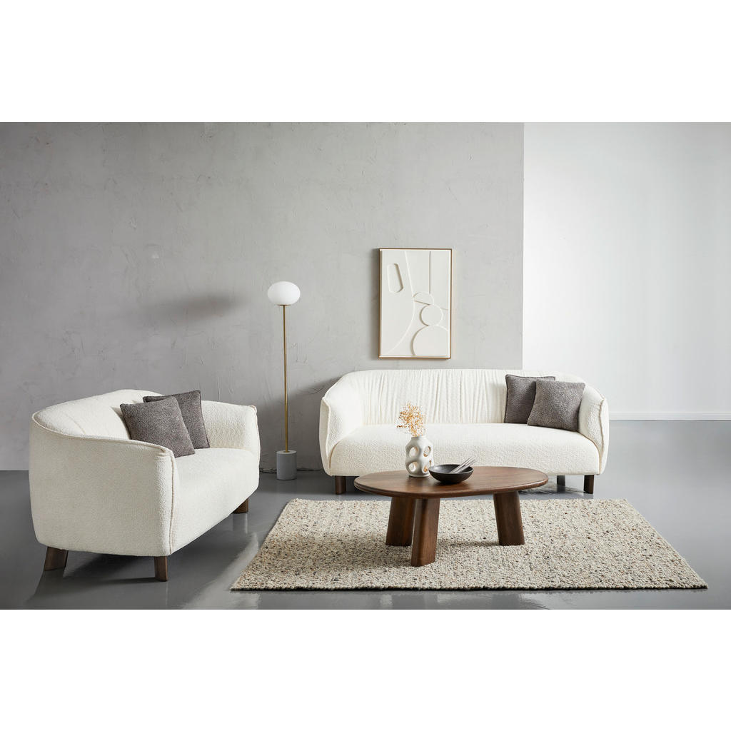 Thumbnail - Mid.you Sitzgarnitur, Creme, Textil, 2-teilig, Kautschukholz, massiv, Füllung: Polyester, Wohnzimmer, Sofas & Couches, S...