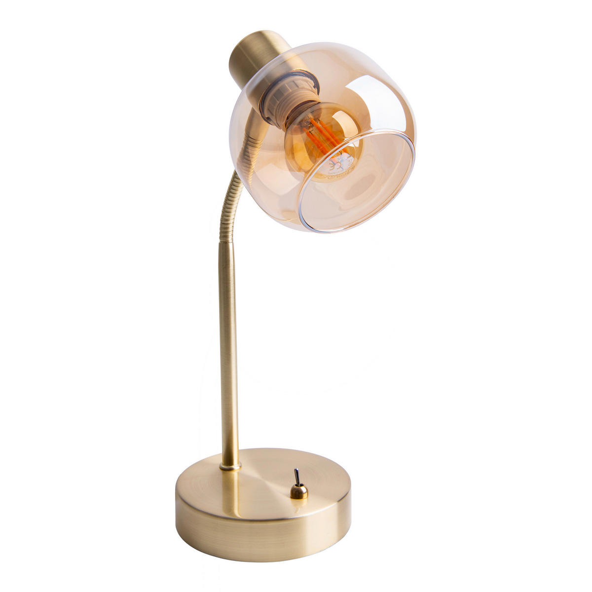 TISCHLEUCHTE   - Messingfarben, Design, Glas/Metall (39cm) - Näve
