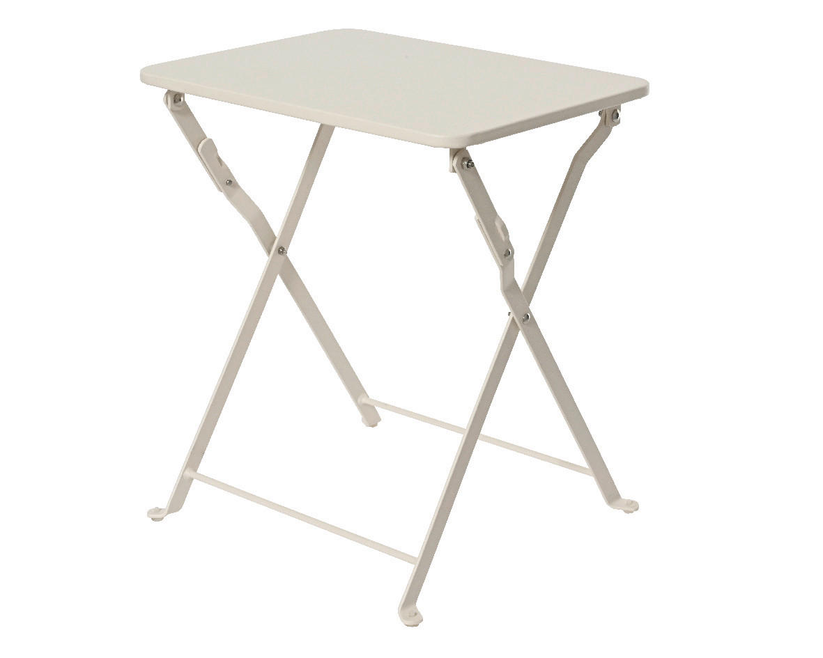 GARTENTISCH 40/30/45 cm Metall  - Weiß, Basics, Metall (40/30/45cm)