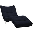 RELAXLIEGE in Cord Schwarz  - Schwarz, Design, Textil/Metall (87/93/188cm) - Xora