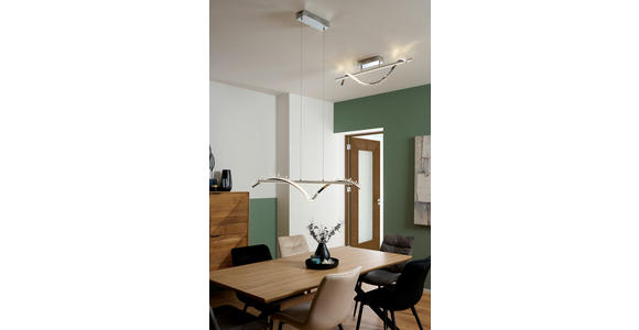 LED-DECKENLEUCHTE 100/26/29 cm   - Chromfarben, Design, Metall (100/26/29cm) - Ambiente