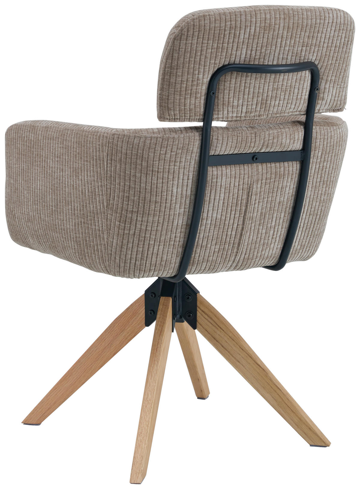 STOLICA S NASLONOM ZA RUKE  bež  drvo, metal, tekstil      - prirodne boje/bež, Konvencionalno, drvo/metal (60/90/69cm) - Livetastic