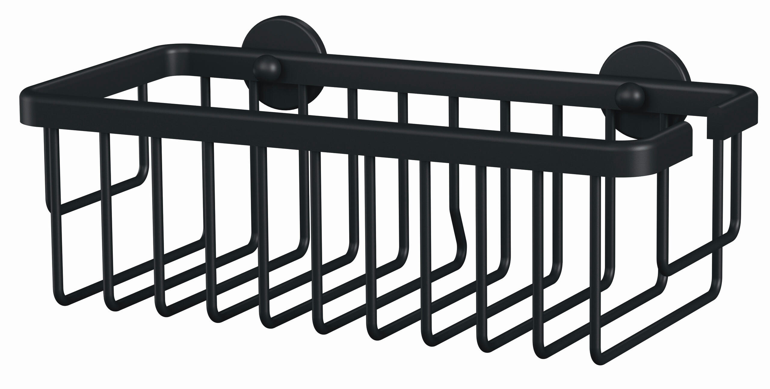 DUSCHKORB - Schwarz, Basics, Metall (25/9/12,5cm) - Tesa