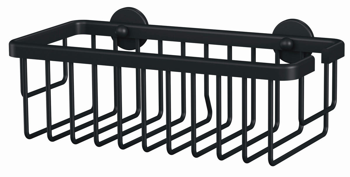 DUSCHKORB - Schwarz, Basics, Metall (25/9/12,5cm) - Tesa