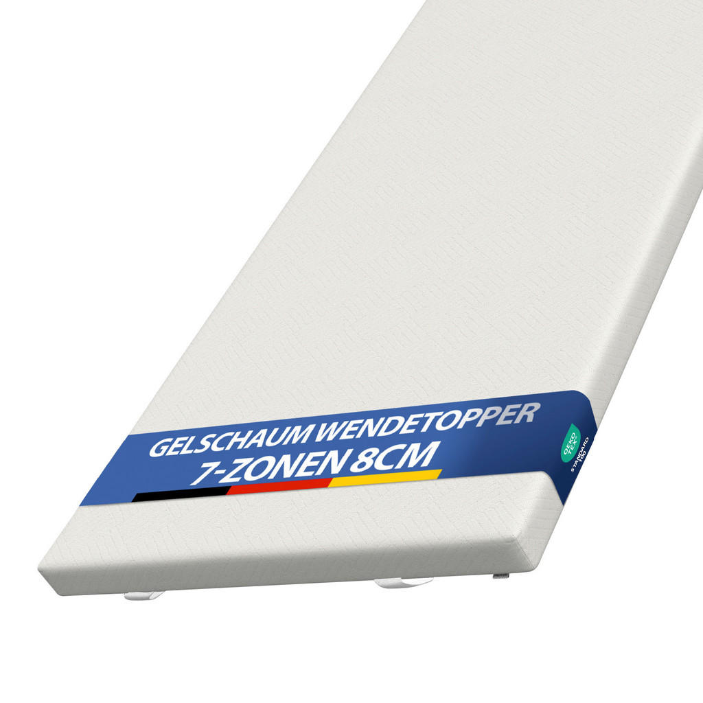 Thumbnail - Chameo Topper, Weiß, Textil, H3, Füllung: Fleece, 140x200 cm, Oeko-Tex® Standard 100, Bezug abnehmbar/waschbar, für Haus...