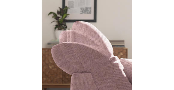 ECKSOFA in Mikrofaser Altrosa 265/180 cm - Chromfarben/Altrosa, Design, Textil/Metall (265/180cm) - Carryhome